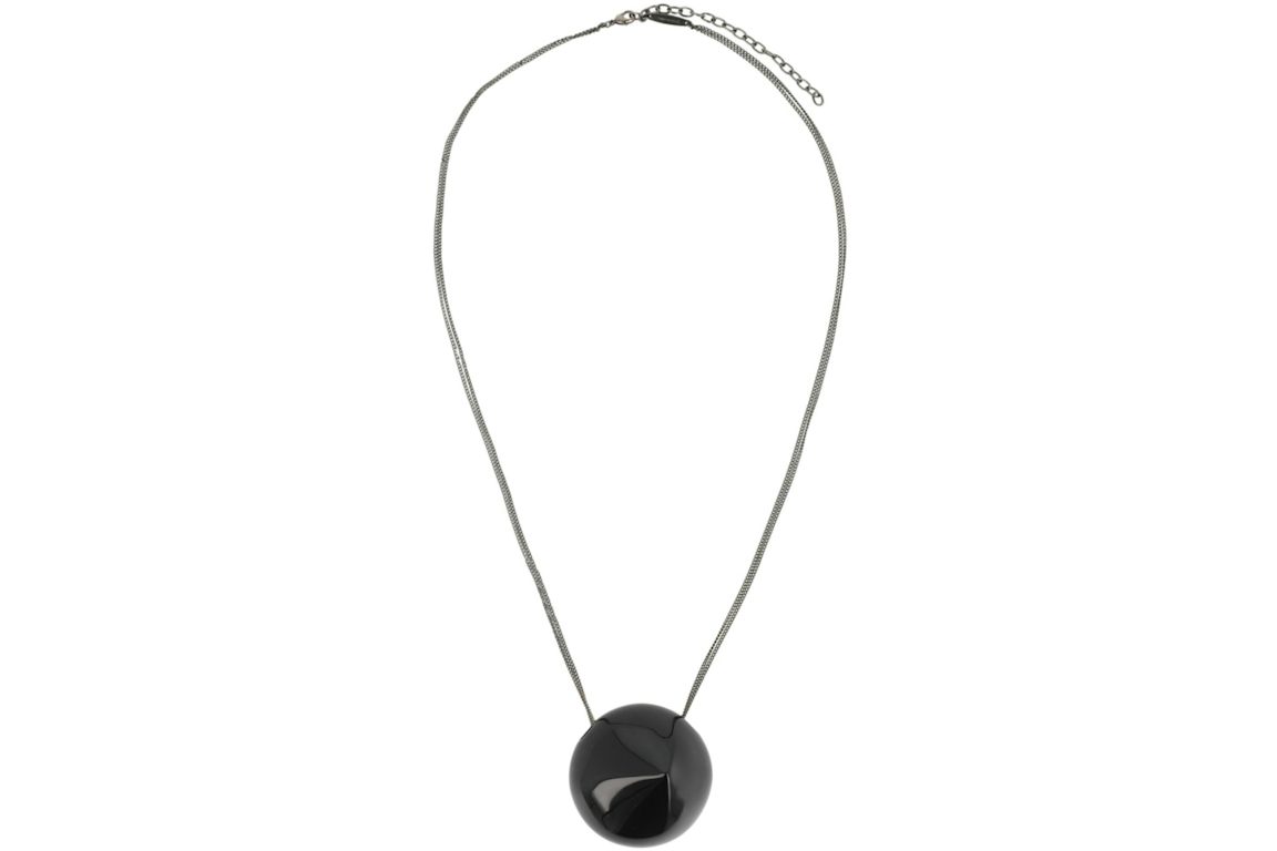 Ferragamo Sculptural Pendant Necklace Black